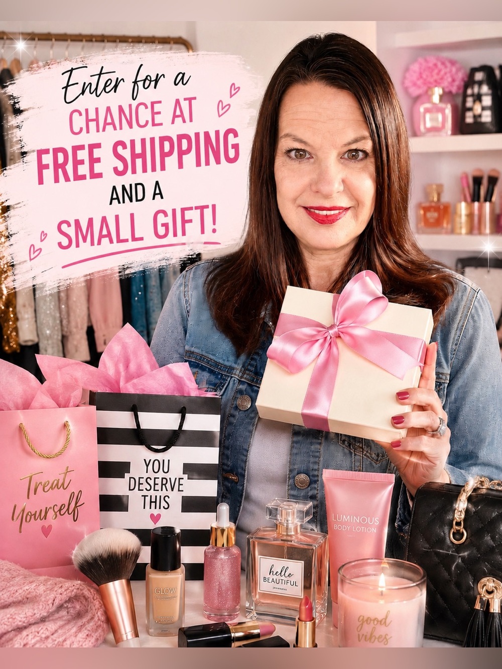Enter the giveaway for free shipping?